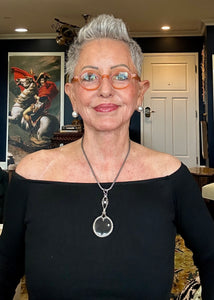Vintage monocle on silver chain