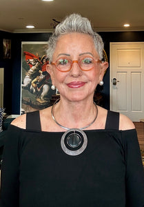 Vintage silver and stone necklace from 60's from Paris