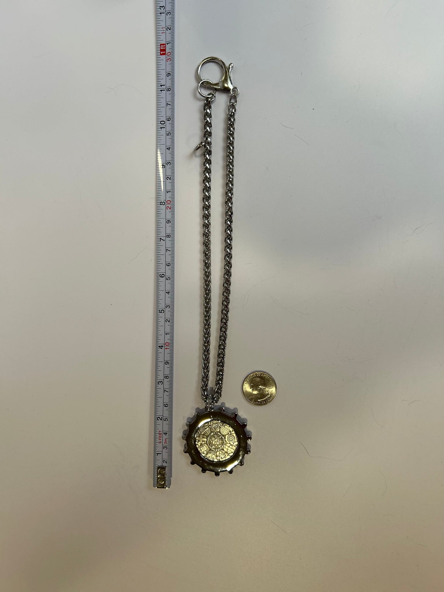 Vintage John Hardy byzantine chain with faux coin