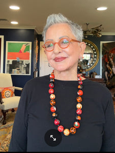 Hand painted wooden beads from Paris