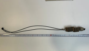 Vintage wooden print letters with silver beads pendant #3