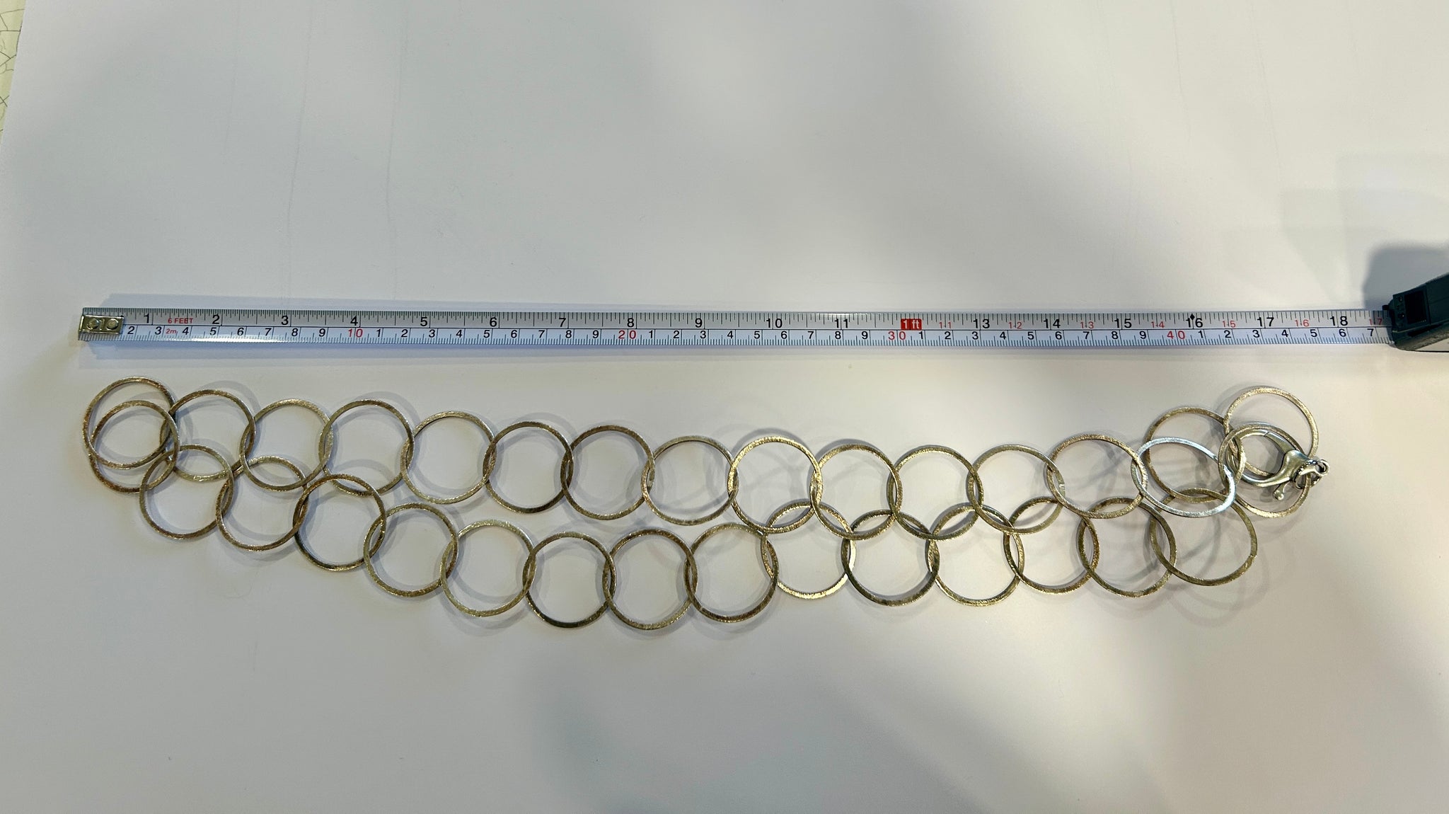 Vintage sterling siver circle necklace from Paris